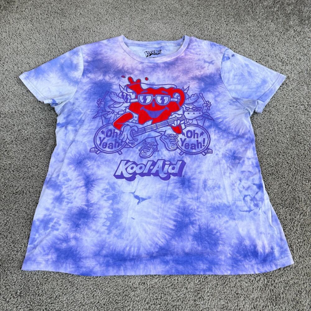 Kool Aid Shirt Mens XL Purple Kool Aid Man Oh Yeah! Jammers Short Sleeve